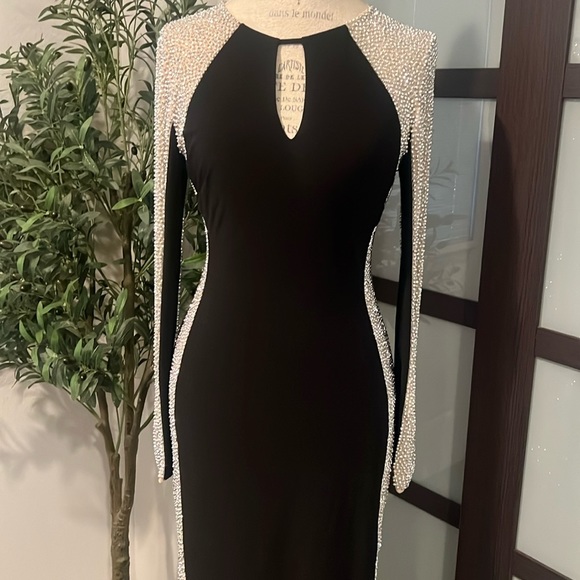 Aqua Beaded Gown - Picture 1 of 7